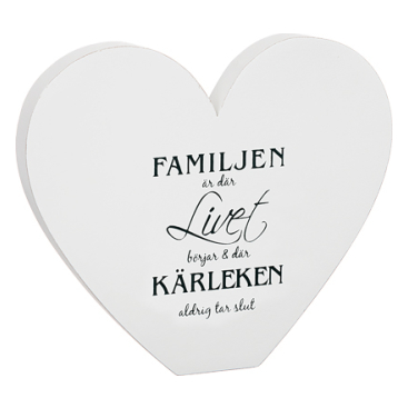 Stående Trähjärta Familjen Livet Kärleken